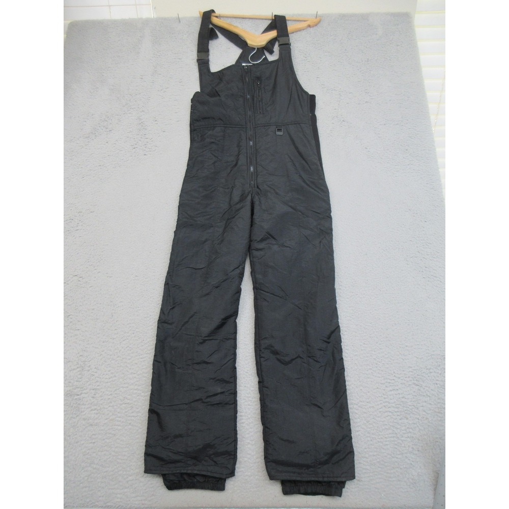 Vintage 90s Ossi Skiwear Youth 18 Black Insulated Ski Snow Snowboard Biboveralls